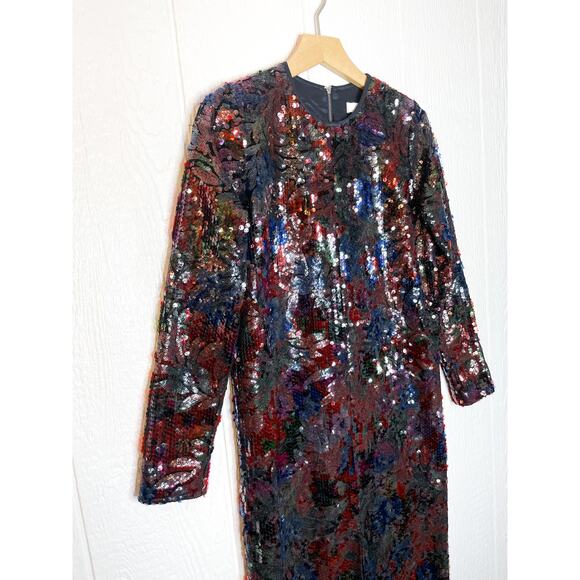 ROSEANNA Bowie Parrots Sequin Long Sleeve Maxi Dress US 2 NWT - Picture 6 of 14